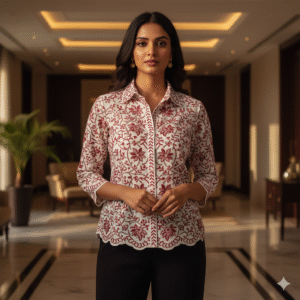 Embroidered Collared Shirt