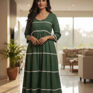 Ric-Rac Tiered Maxi (green)